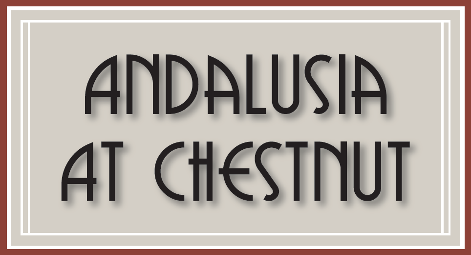 A sign that says Andalusia at Chestnut.